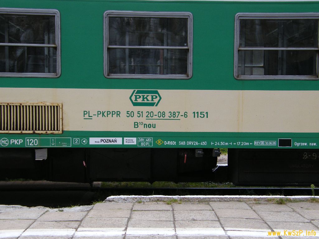 Oznaczenia wagonu 111A